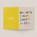 Une carte remplie d'amour de fête