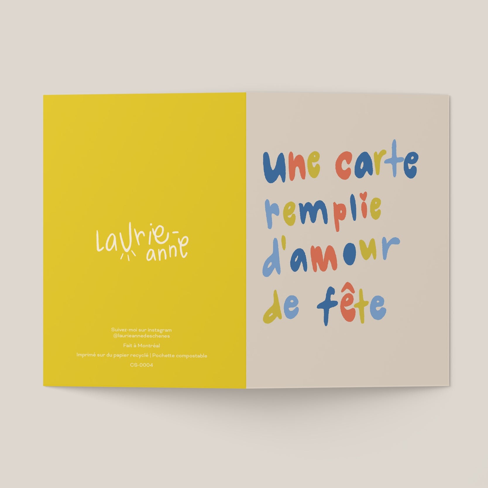 Une carte remplie d'amour de fête