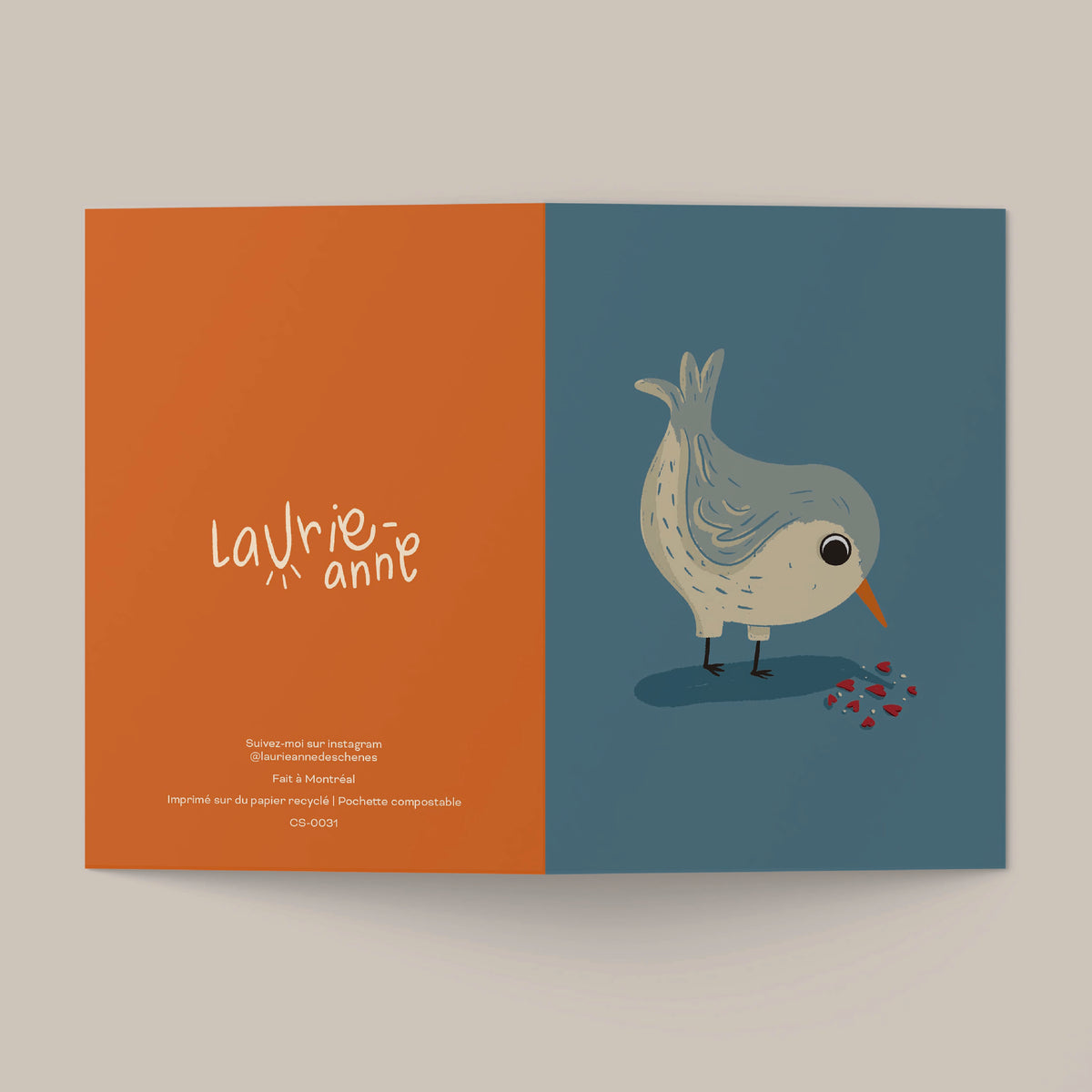 L'oiseau - Paquet de 6 cartes