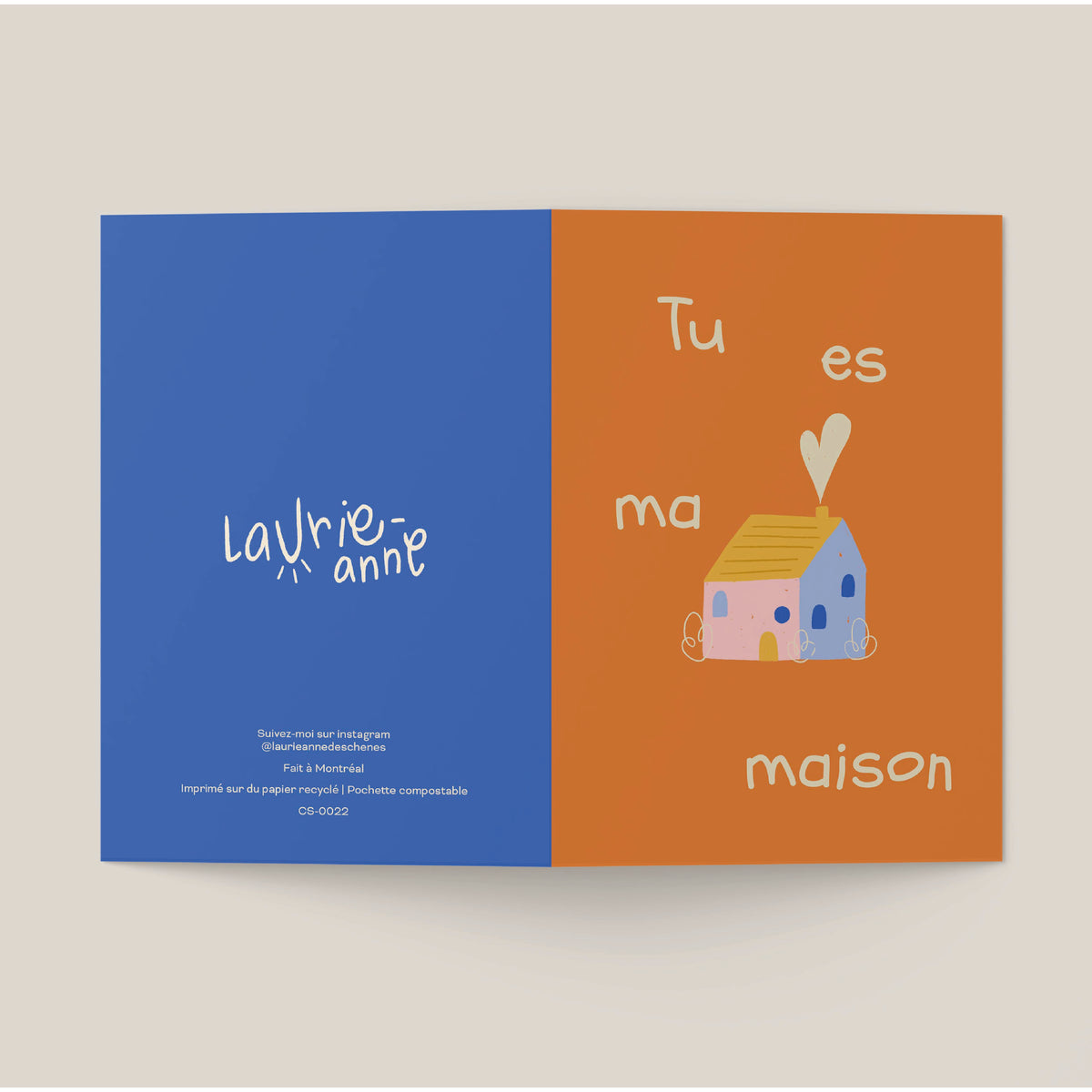 Tu es ma maison - Paquet de 6 cartes