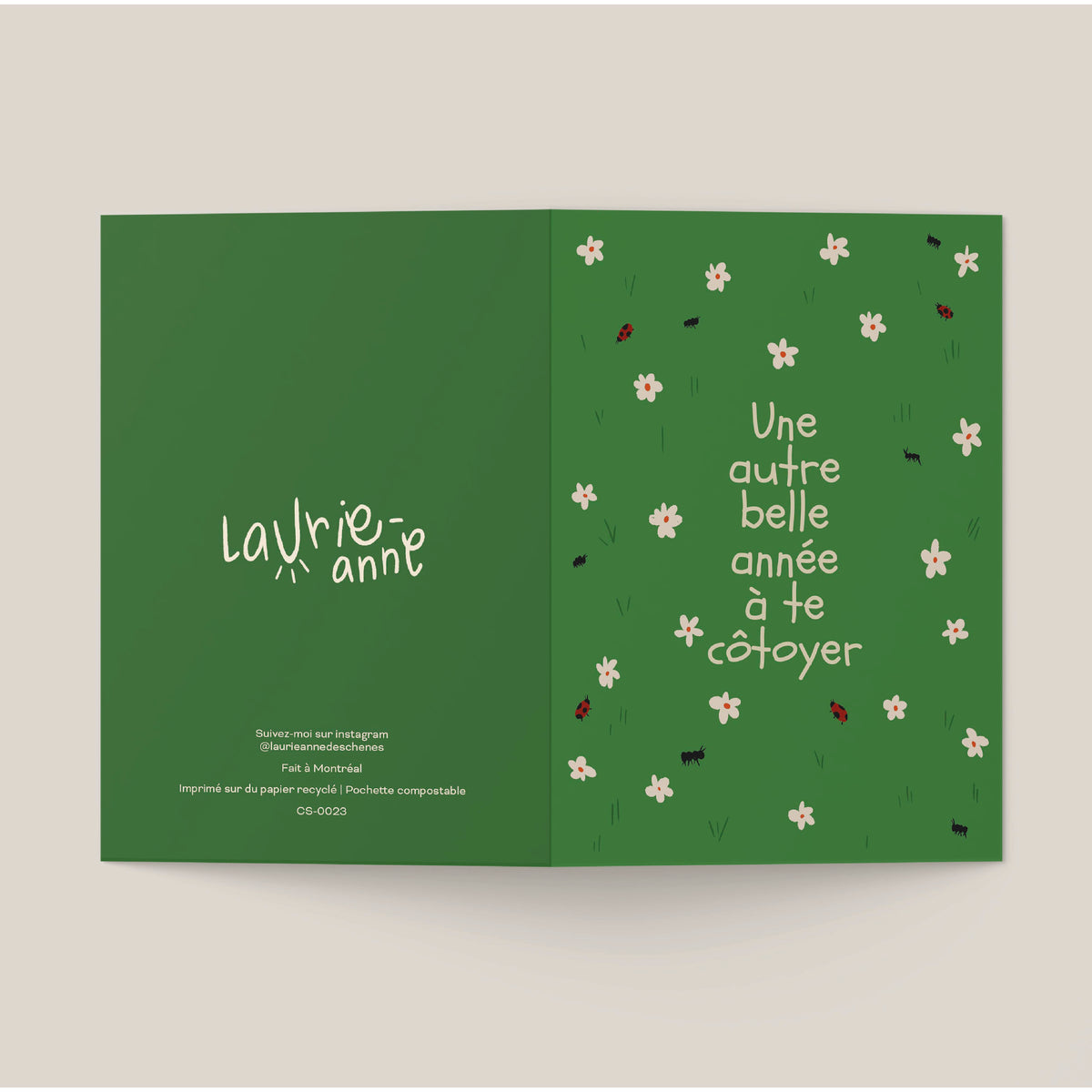 Une autre belle année à te cotoyer - Paquet de 6 cartes
