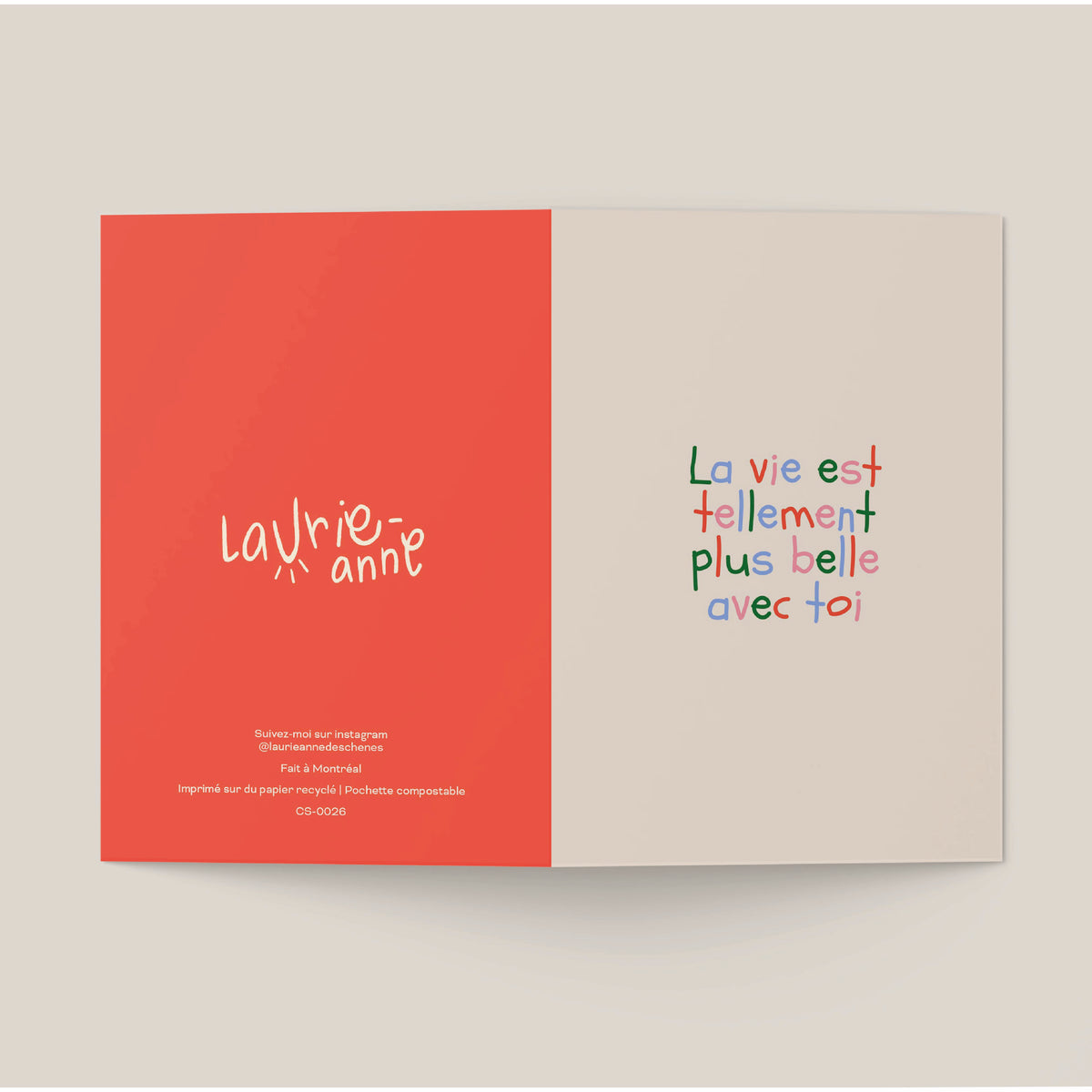 La vie est tellement plus belle avec toi - Paquet de 6 cartes