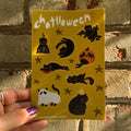 Feuille d'autocollant Chatlloween - Paquet de 6 feuilles