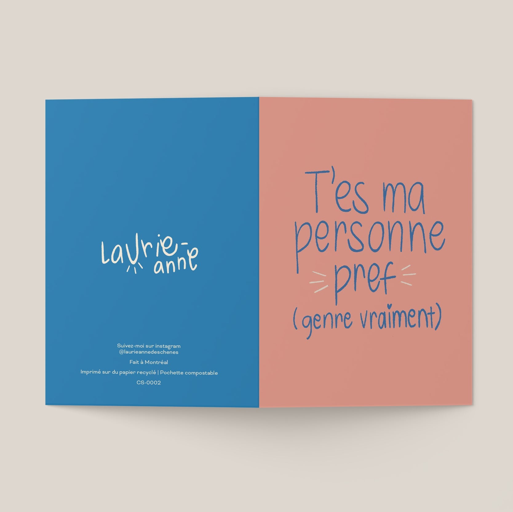 T'es ma personne pref - Paquet de 6 cartes