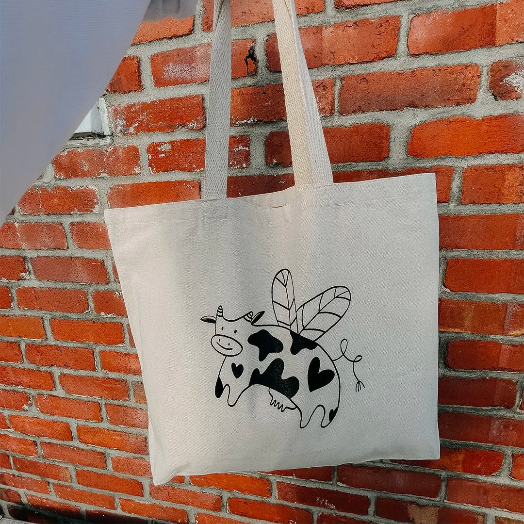 Sac réutilisable La vache volante