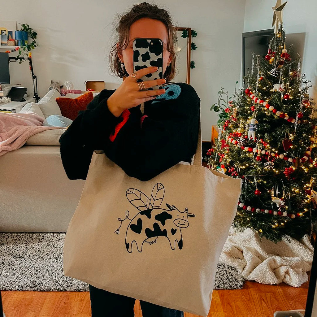Sac réutilisable La vache volante