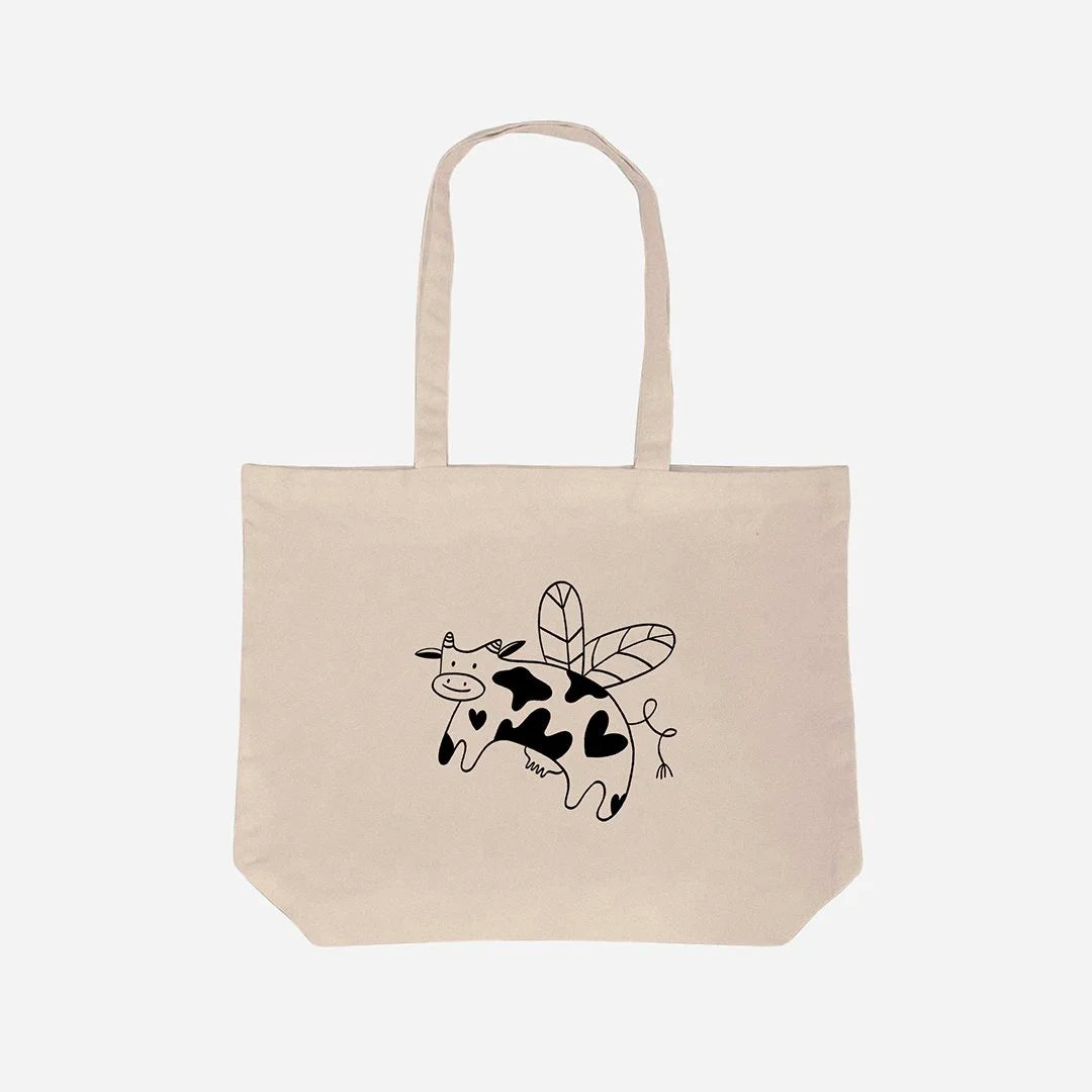 Sac réutilisable La vache volante